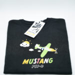 P-51D MUSTANG TASARIMLI BASKILI SİYAH ÇOCUK TSHIRT