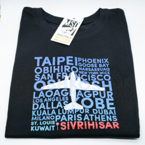 DC-3 TASARIMLI BASKILI SİYAH TSHIRT