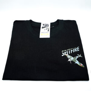 SPITFIRE TASARIMLI BASKILI SİYAH TSHIRT