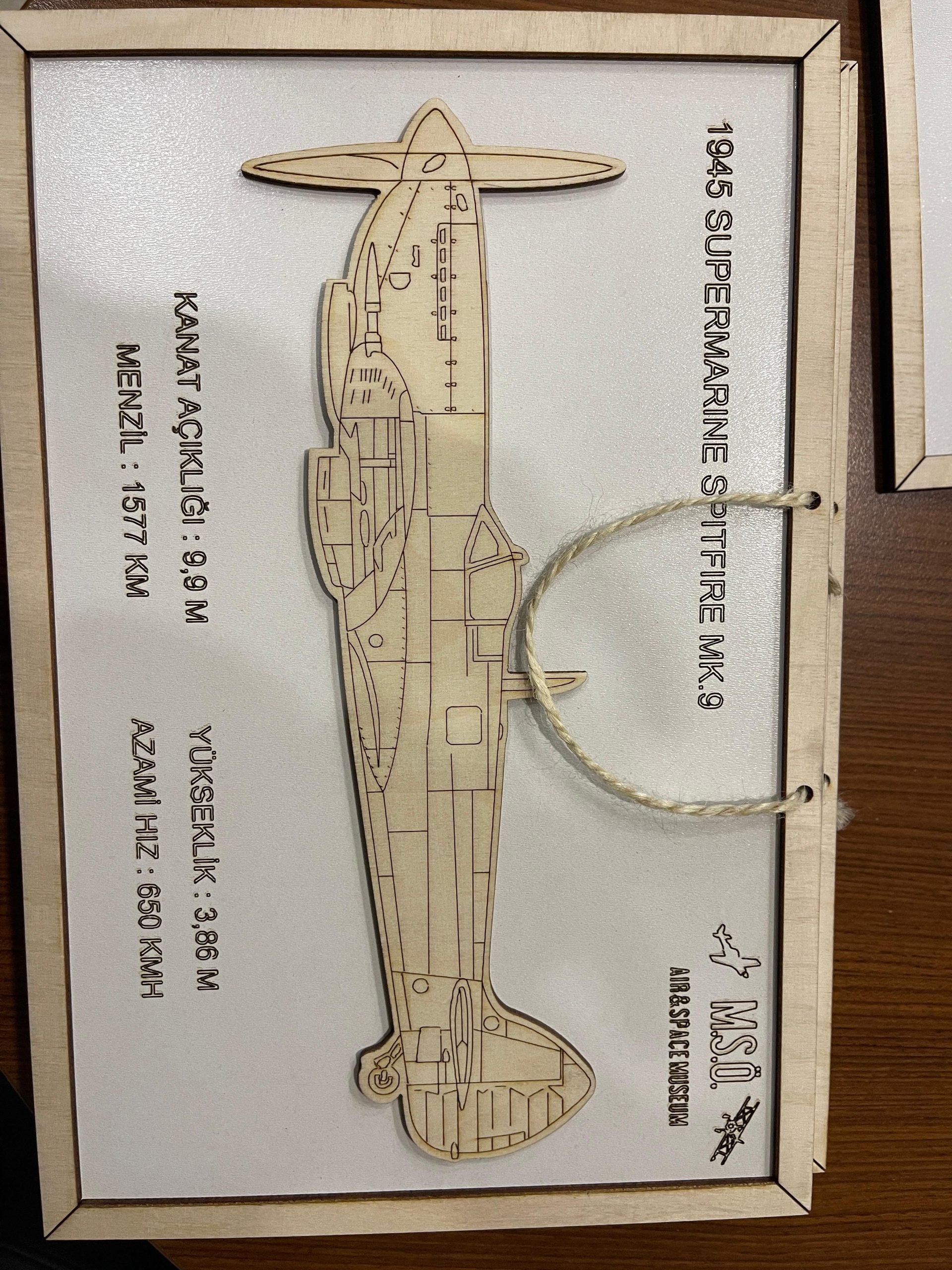 LAZER GRAVÜR TABLO- SPITFIRE